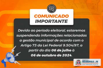 Prefeitura suspenderá redes sociais para atender Lei das Eleições