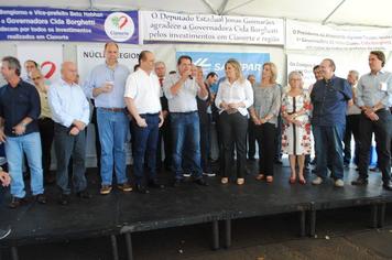 Indianópolis participa da recepção à governadora Cida Borghetti.