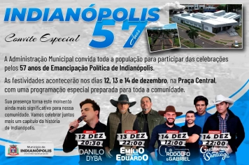 CONVITE ESPECIAL – 57º ANIVERSÁRIO DE INDIANÓPOLIS